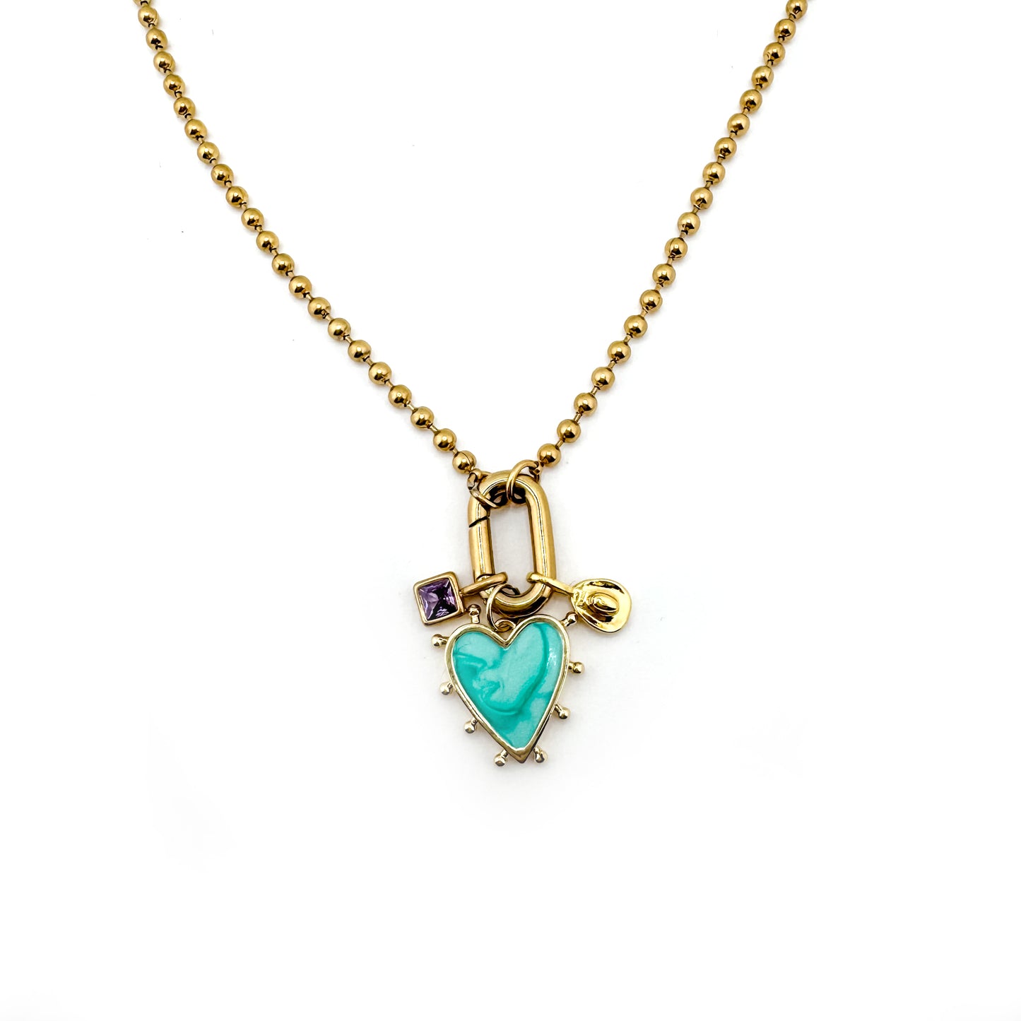 Isla Rose Beaded Chain Charm Necklace