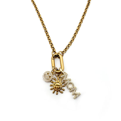 Sophia Linked Chain Charm Necklace