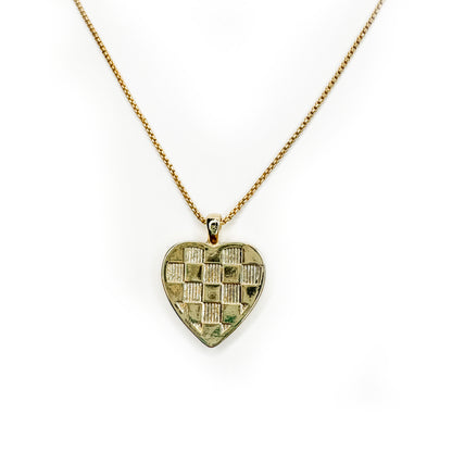 Checkered Heart Necklace