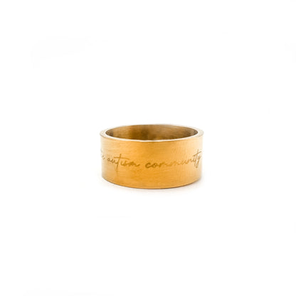 Love For The Autism Community Wide Band Ring
