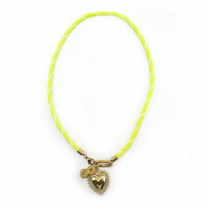Theodore Neon Heart & Infinity Necklace