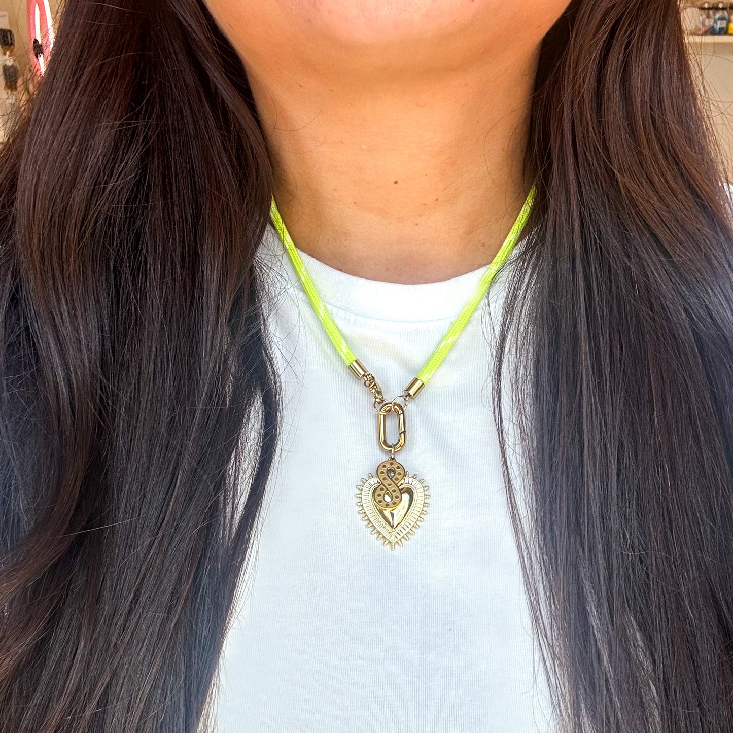 Theodore Neon Heart & Infinity Necklace