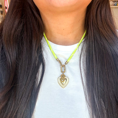 Theodore Neon Heart & Infinity Necklace