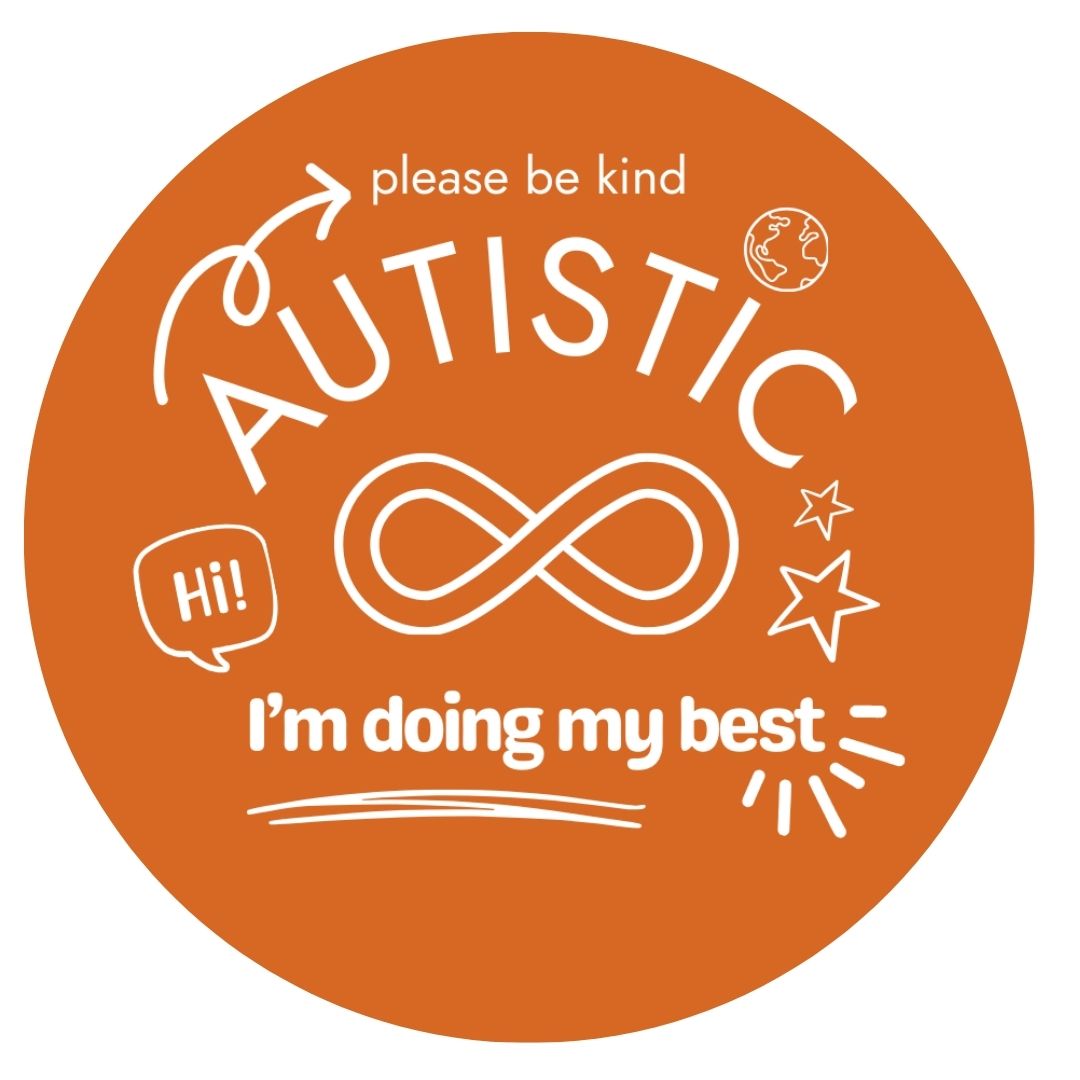 Autistic Please Be Kind Orange Sticker