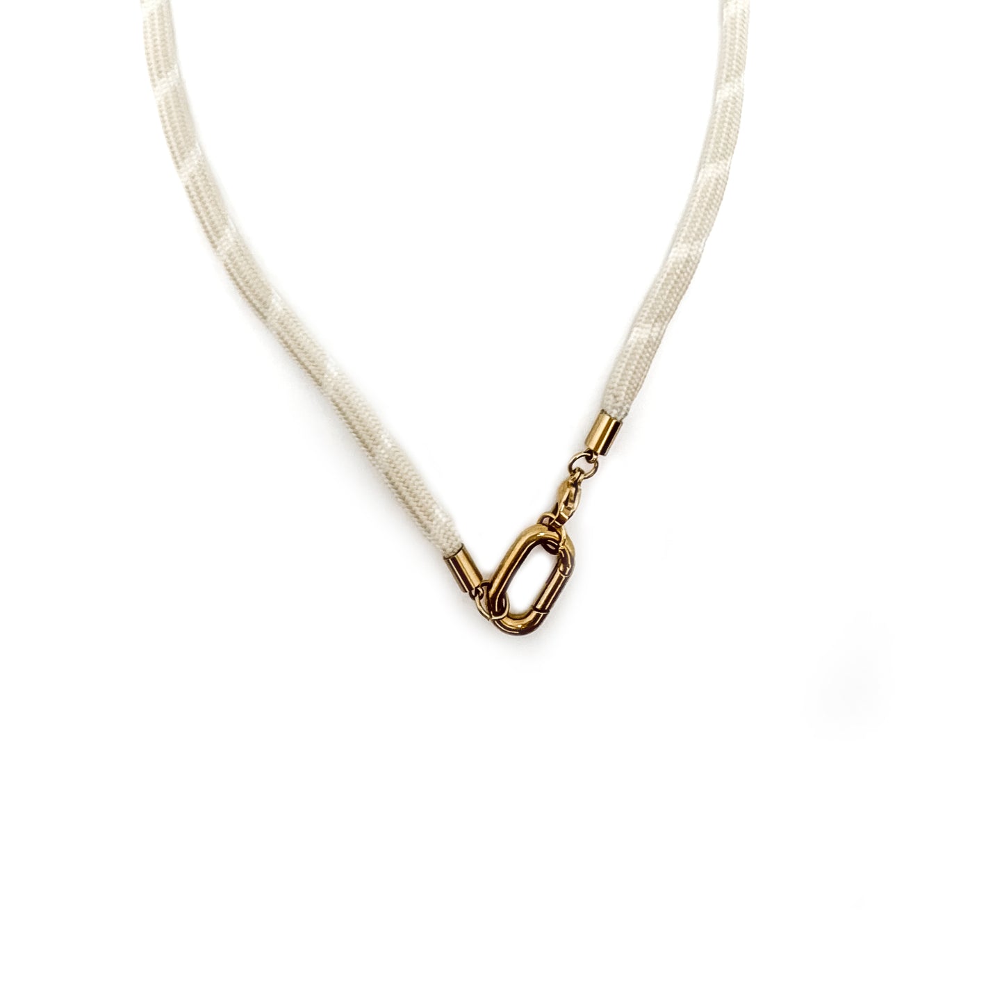 Max Beige Rope Charm Necklace