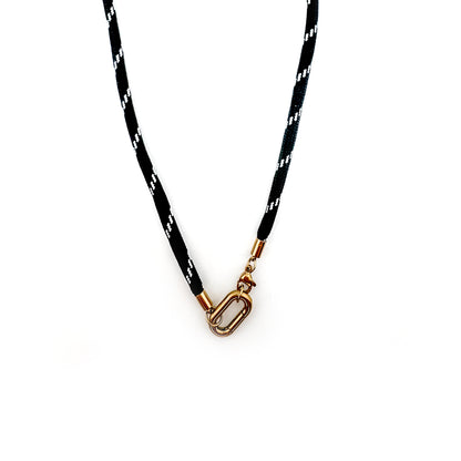 Jaxsen Black Rope Charm Necklace