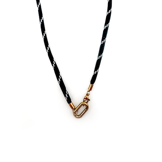 Jaxsen Black Rope Charm Necklace