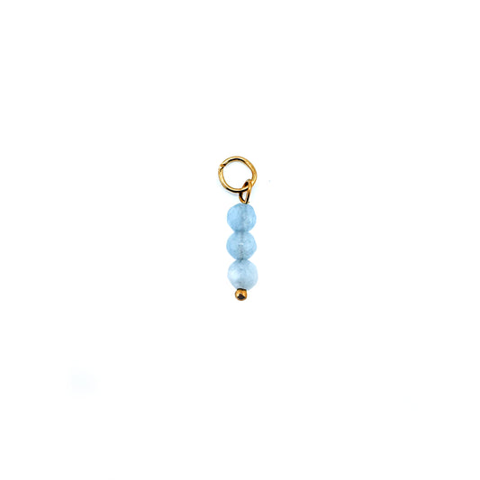 Light Blue Bead Drop Charm