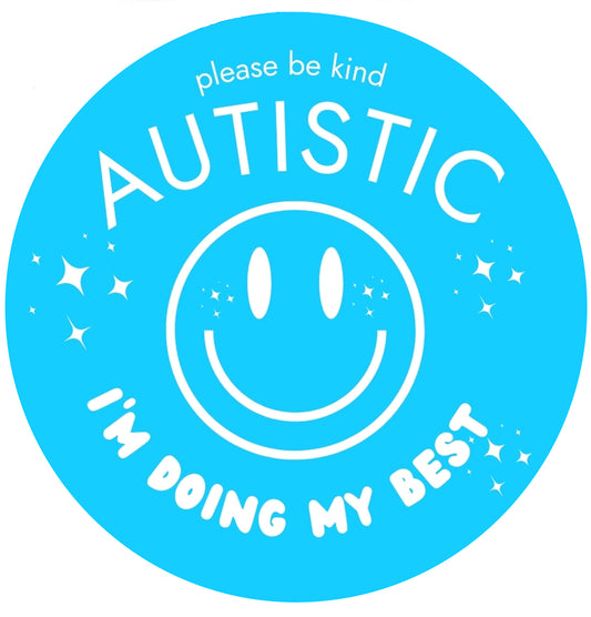 Autistic Please Be Kind Blue Sticker - Roll of 20