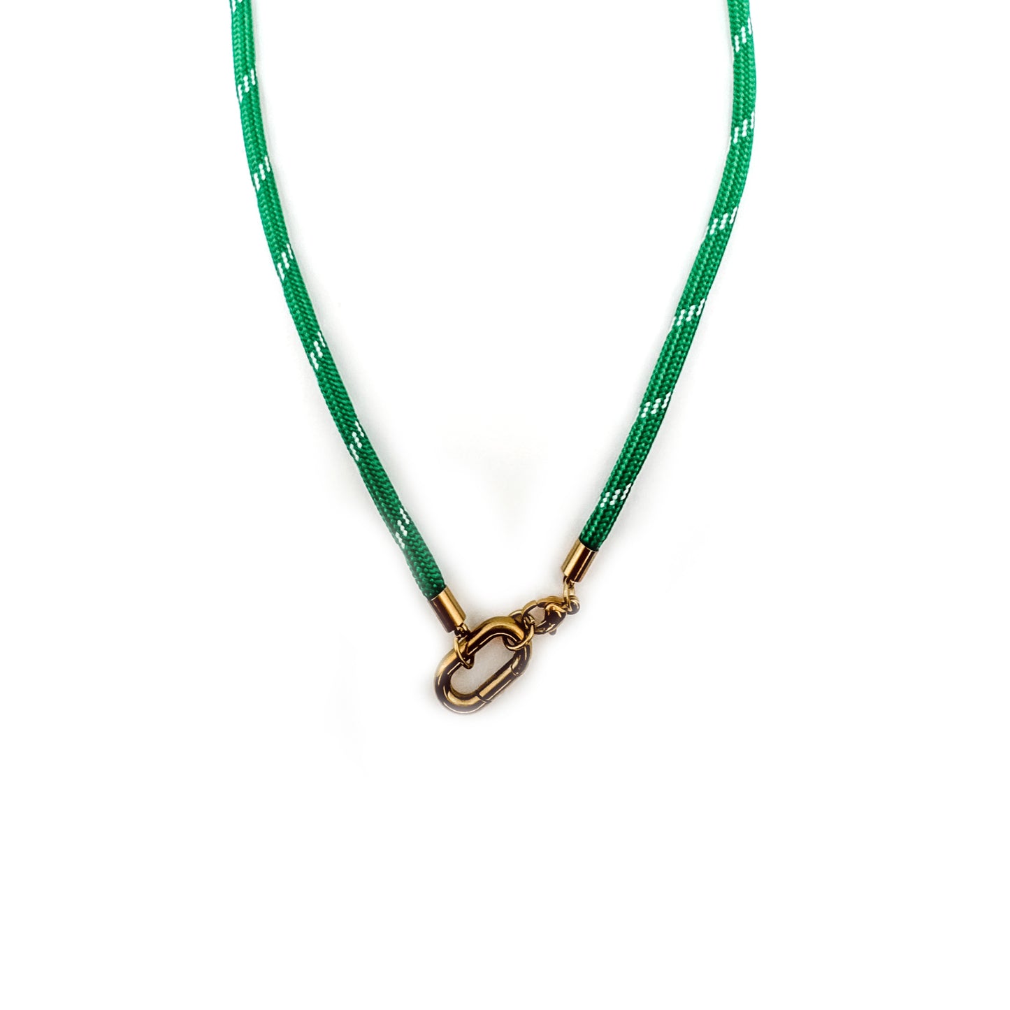 Lucas Green Rope Charm Necklace