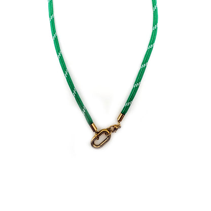 Lucas Green Rope Charm Necklace