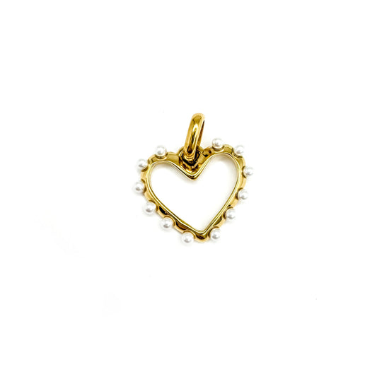 Pearl Heart Charm