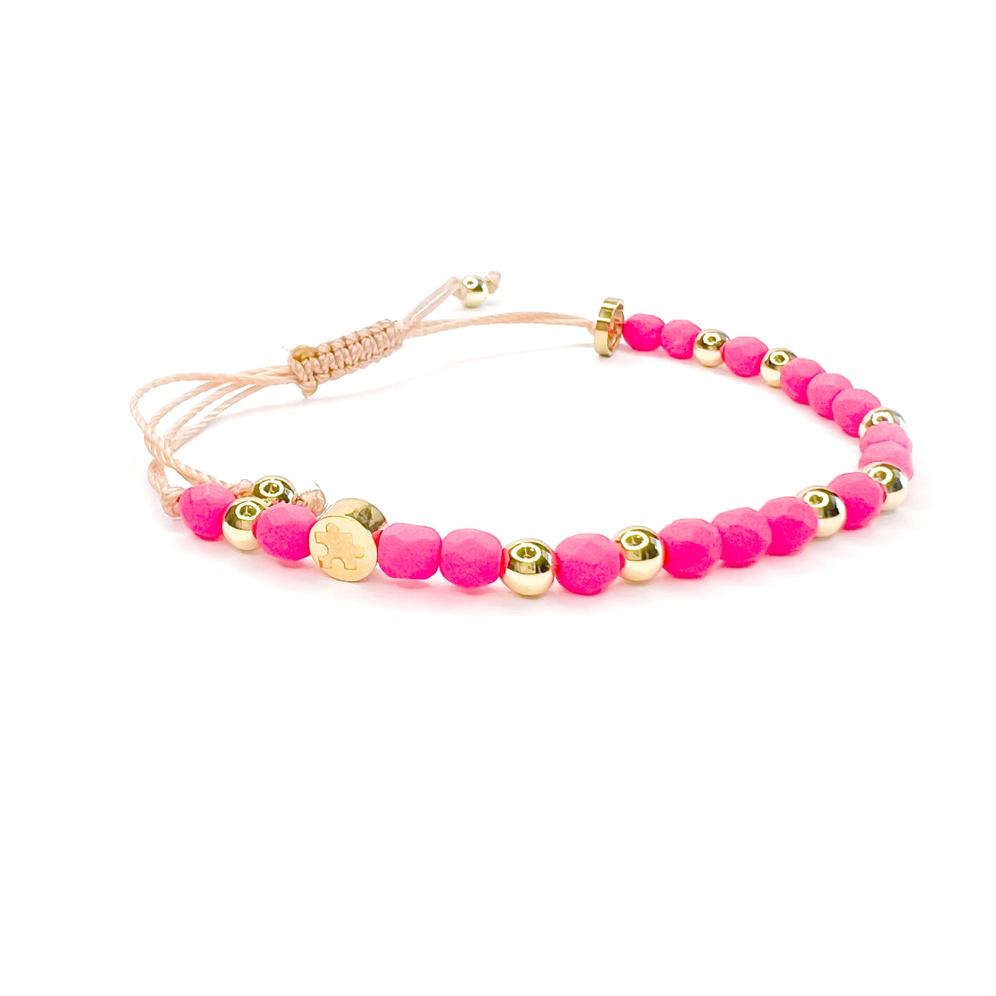 Poppy Puzzle Bracelet - Hot Pink