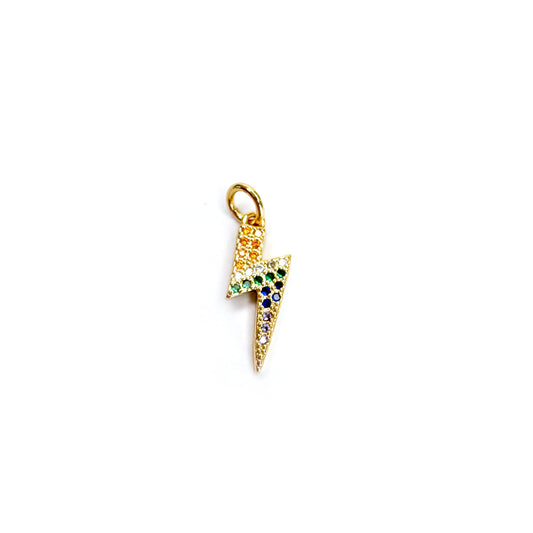 Rainbow Lightning Bolt Charm