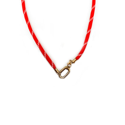 Louise Red Rope Charm Necklace