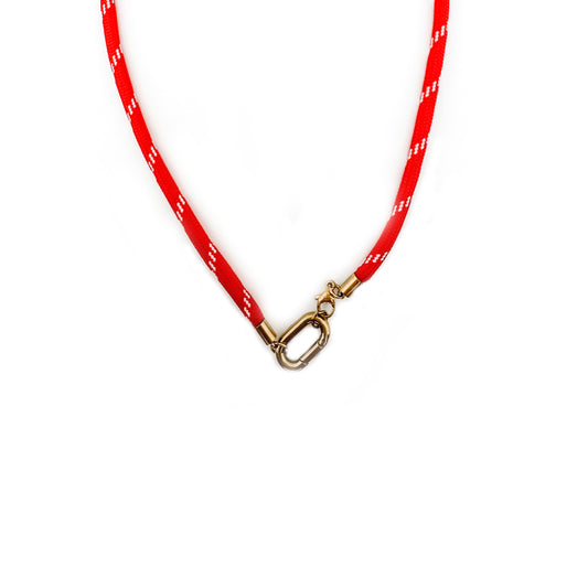 Louise Red Rope Charm Necklace
