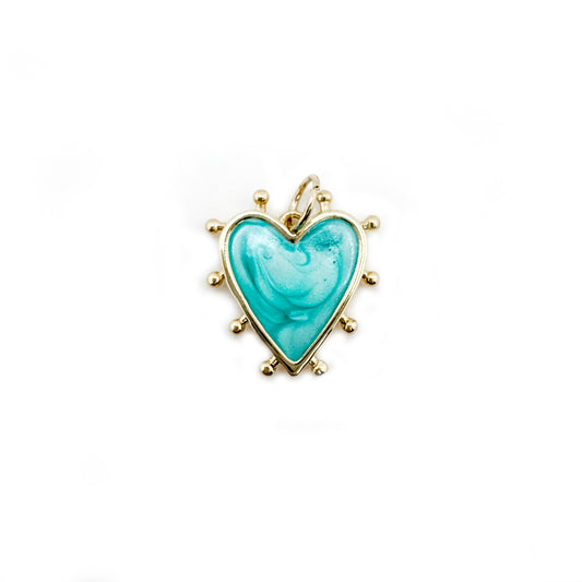Turquoise Heart Charm