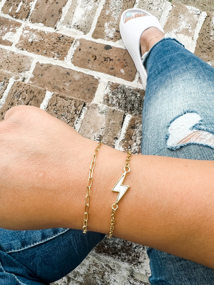 Dainty Paperclip Chain Bracelet